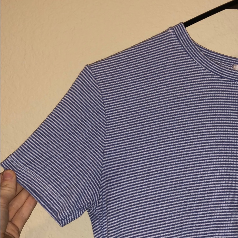 John Galt/ Brandy top! Cutie blue mini stripes🌈🌟
